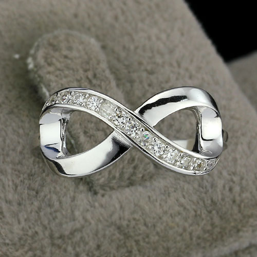 Infinity Grande - 925S SILVERRING INFINITY MED CUBIC ZIRCONIA STENAR - 4