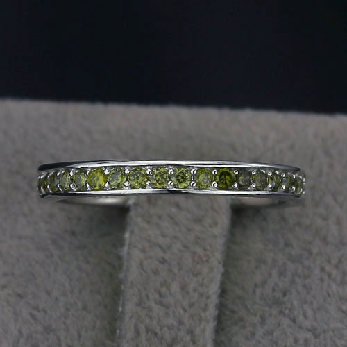Eternity Lime Kiss - 925s Silverring Cubic Zirconia Grön - 3