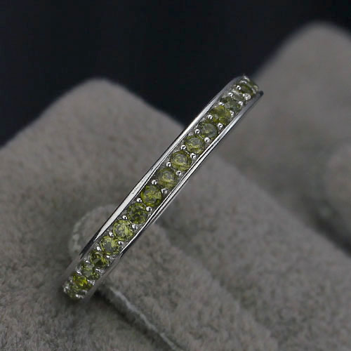 Eternity Lime Kiss - 925s Silverring Cubic Zirconia Grön - 2