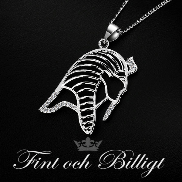 "Mighty Man" Elegant halskæde Rhodium-belagt med Cubic Zirconia - 2