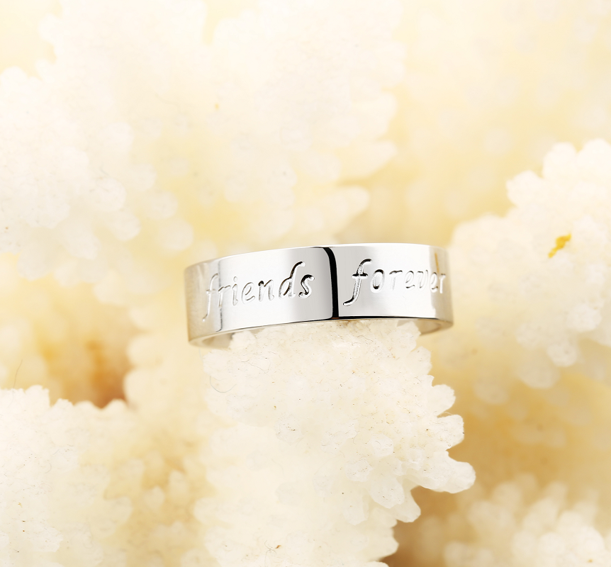 "VENNER FOR EVIGT" RING I 316L - 3