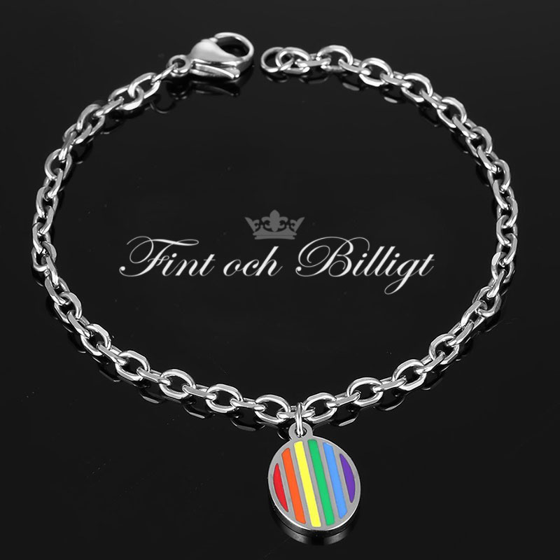 Rainbow Charm - Bracelet Rainbow Pendant High Gloss Finish 12mm*17mm - 2