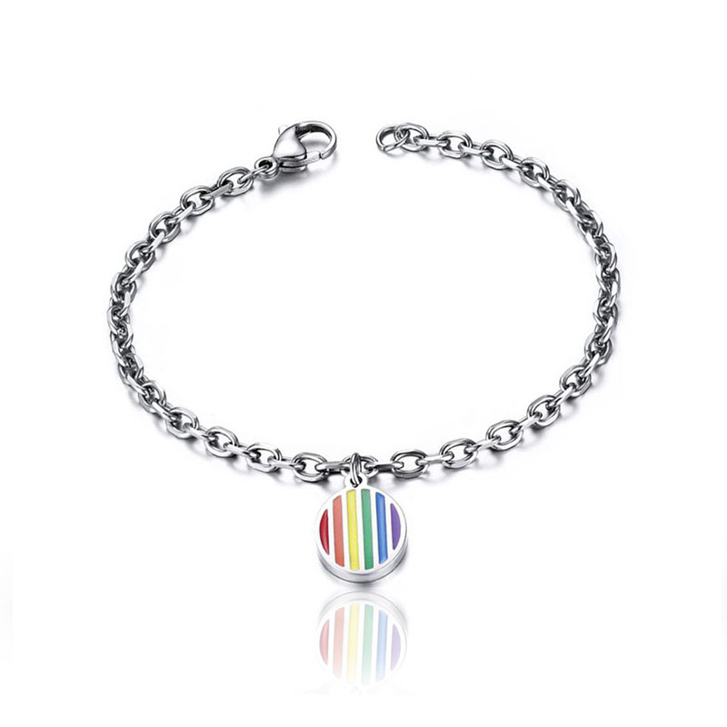 Rainbow Charm - Bracelet Rainbow Pendant High Gloss Finish 12mm*17mm