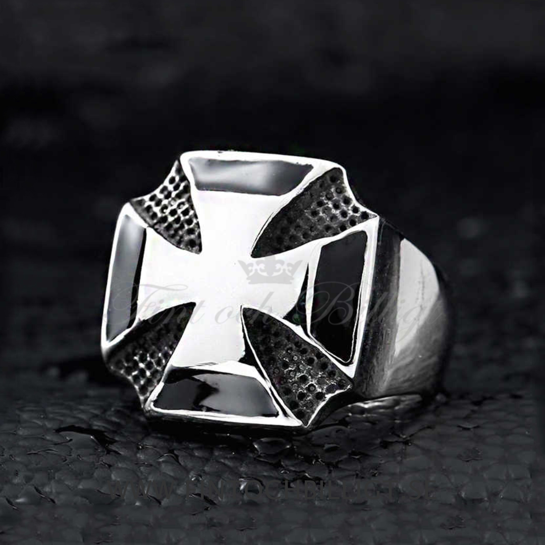 Punk Ring - Motorbike Pirate 316L Rostfritt Stål - Iron Crusader - 3