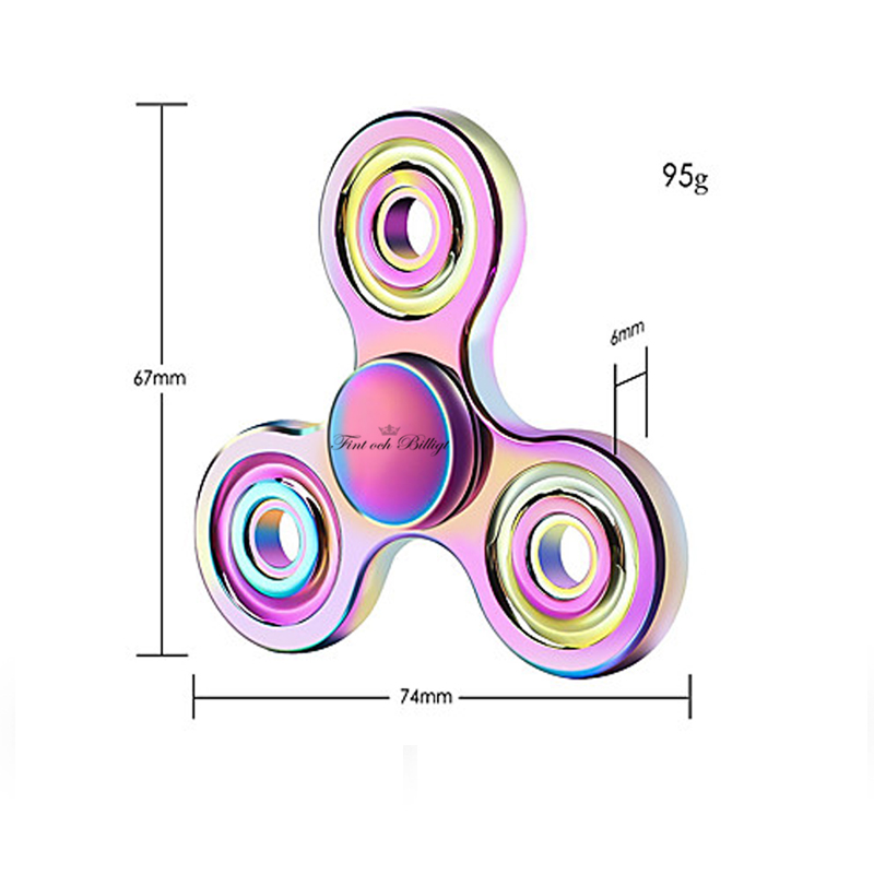 "RAINBOW SPINNER EXCLUSIVE" FIDGET SPINNER ANODISERET ALUMINIUM GRAVERBAR INKL. GAVEÆSKE - 4