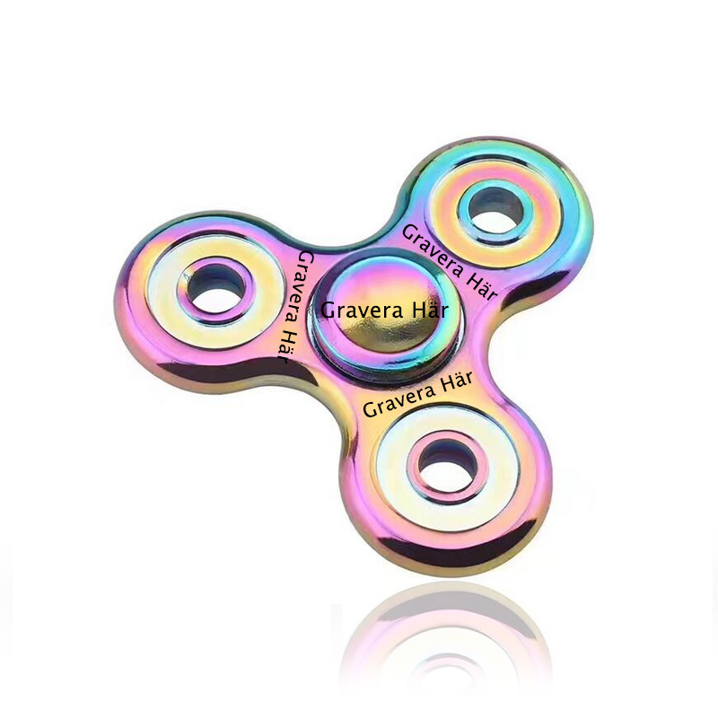 "RAINBOW SPINNER EXCLUSIVE" FIDGET SPINNER ANODISERET ALUMINIUM GRAVERBAR INKL. GAVEÆSKE - 2