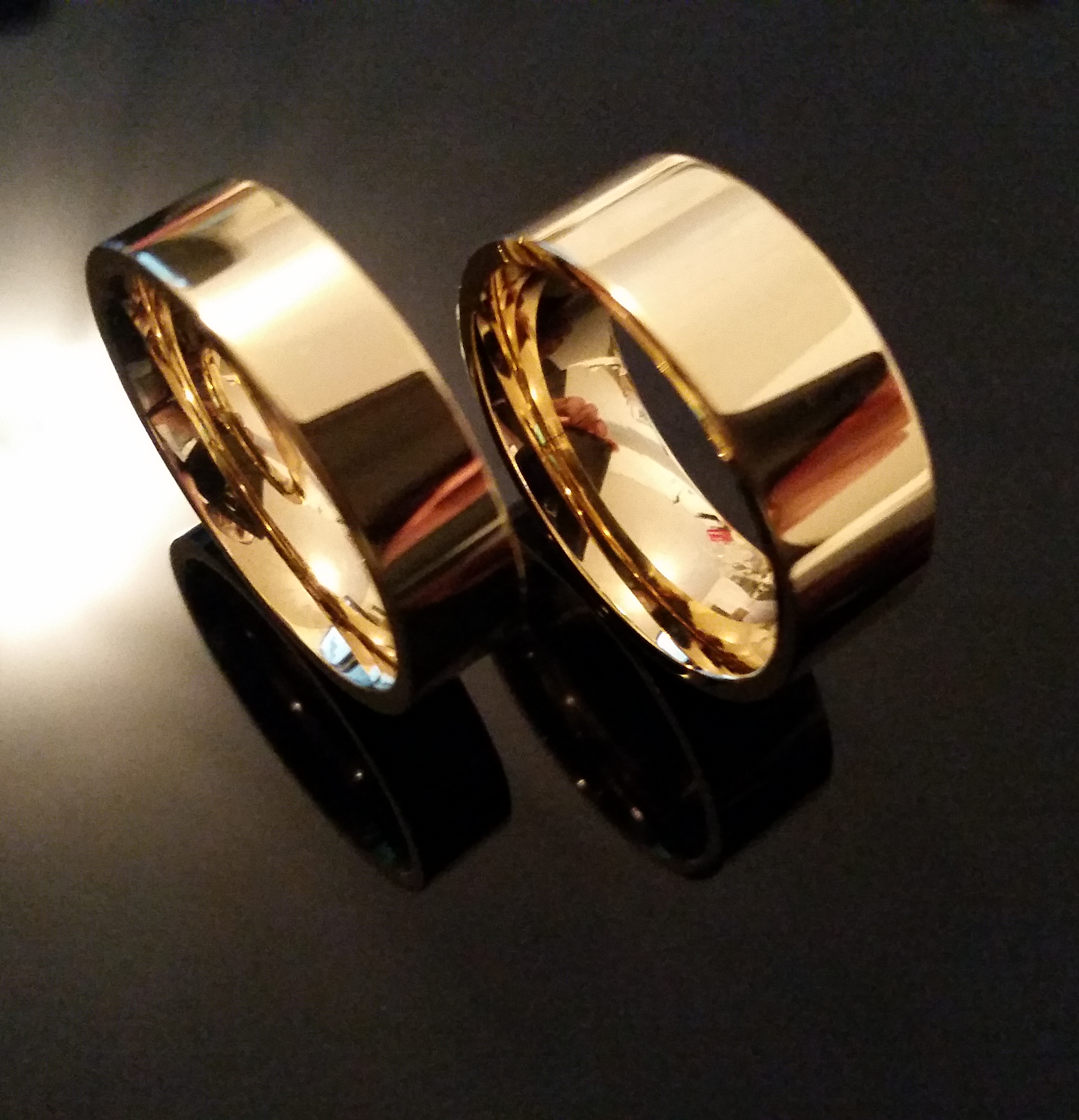 "ALLIANS TITAN" GLAD 18K FORgyldt RETRO TITAN PARRING - 2