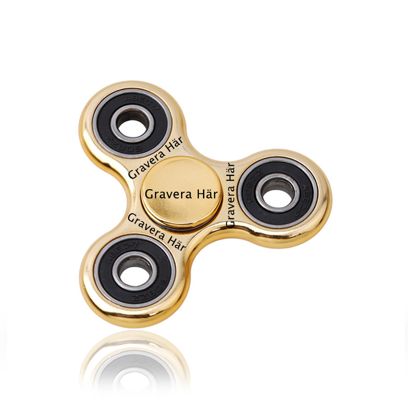 "GOLD SPINNER EXCLUSIVE" FIDGET SPINNER ALUMINIUM KERAMISK KUGLEJE GRAVERBAR - 2