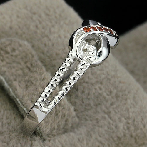 Infinity Sunset - 925s Silver Ring Infinity with Cubic Zirconia Stones Orange - 4