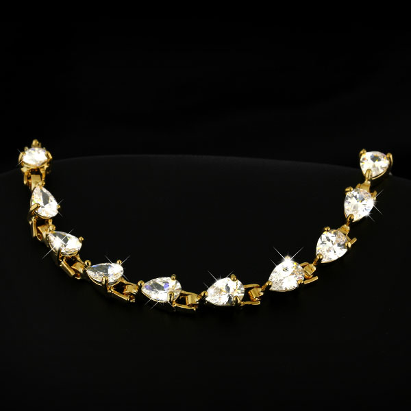Exquisite Teardrop Pure - 18K Guldpläterad Tennis Armband - 4