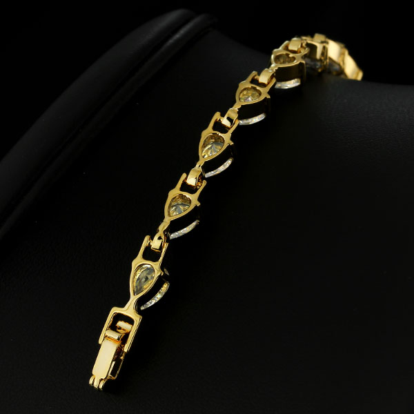 Exquisite Teardrop Pure - 18K Guldpläterad Tennis Armband - 5