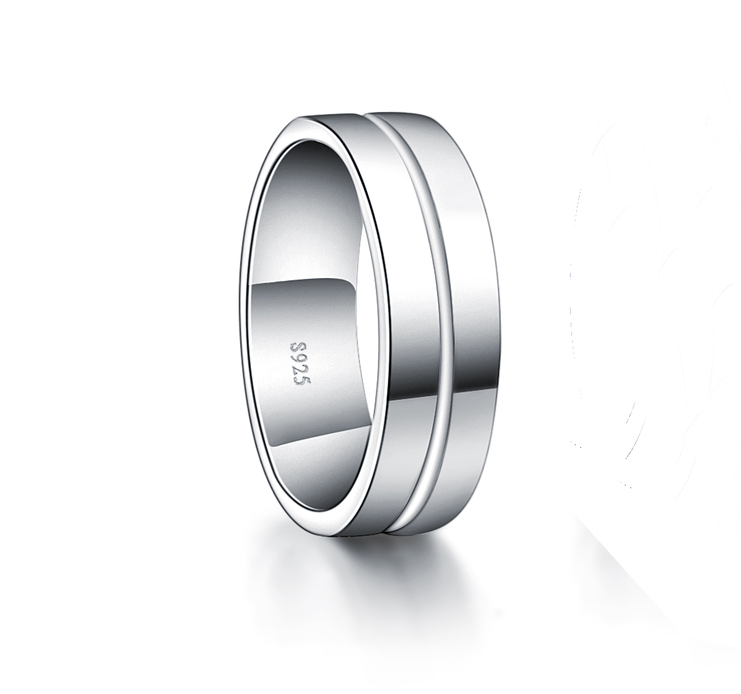 Sølvring FB925 - Lækker Design 925S 9 stk. CZ Diamanter - 3