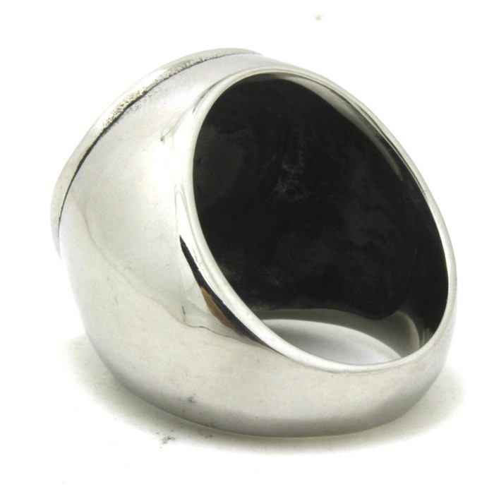 Anker Signet Ring - Solid Anker Signet Ring 316L Rustfri Stål Ring - 3