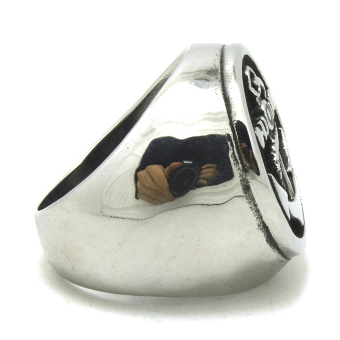Anker Signet Ring - Solid Anker Signet Ring 316L Rustfri Stål Ring - 2