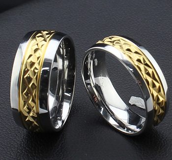 6 mm & 8 mm 18k guldbelagt modeparring