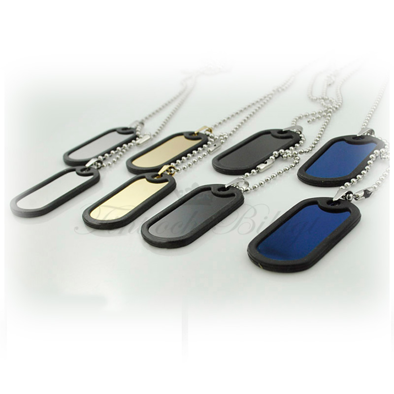 Halsband Couple Tag Blue - ID Bricka DogTag (set) 2st. - 3