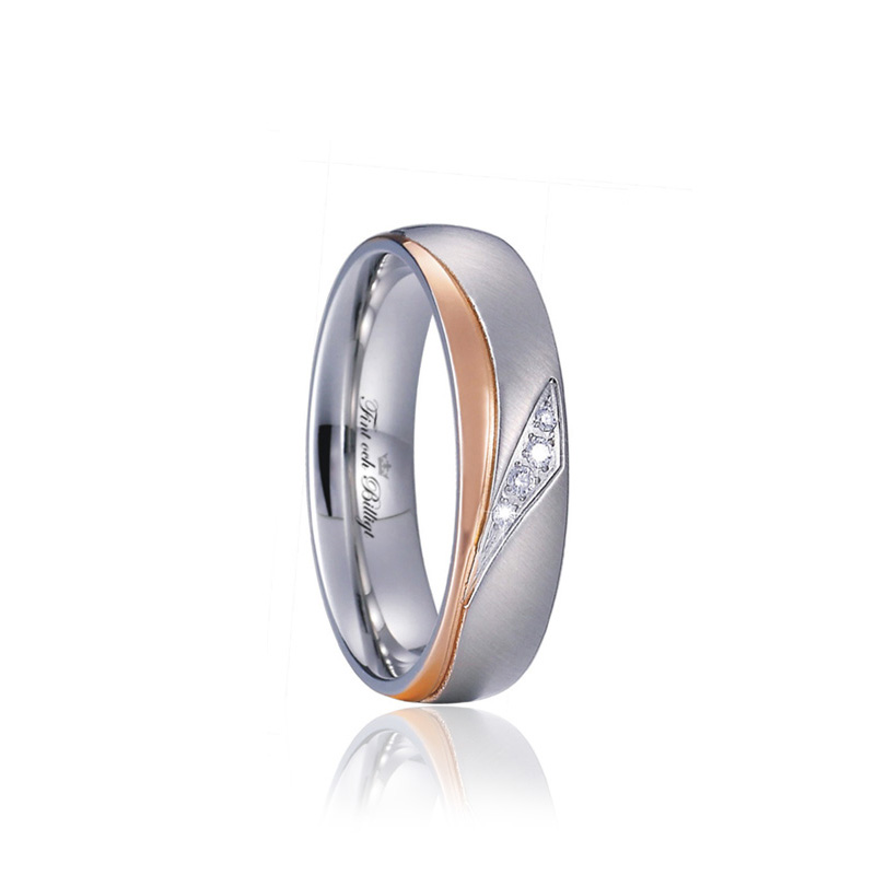 Divine Love Rosé - 18K Gold Plated Engagement Ring With or Without Cubic Zirconia Stones - 3