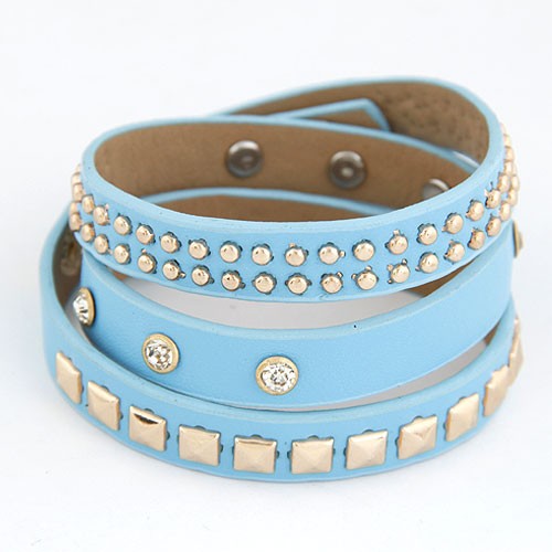 Leather Bracelet - Multiple Layers - Punk Style - 3