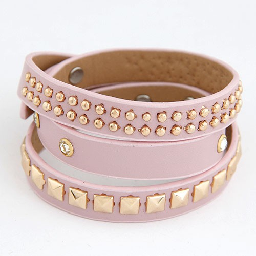 Leather Bracelet - Multiple Layers - Punk Style - 5