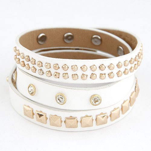 Leather Bracelet - Multiple Layers - Punk Style - 2
