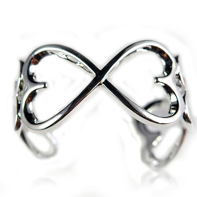 Bracelet/Bangle Infinity Heart - Silver Plated - 2