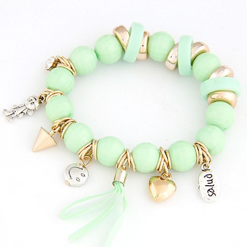 Lady Kids Charm Pärlor Mode Armband - 6