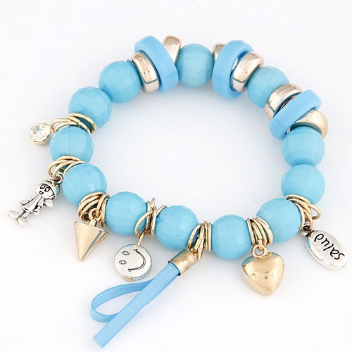 Lady Kids Charm Pärlor Mode Armband - 7