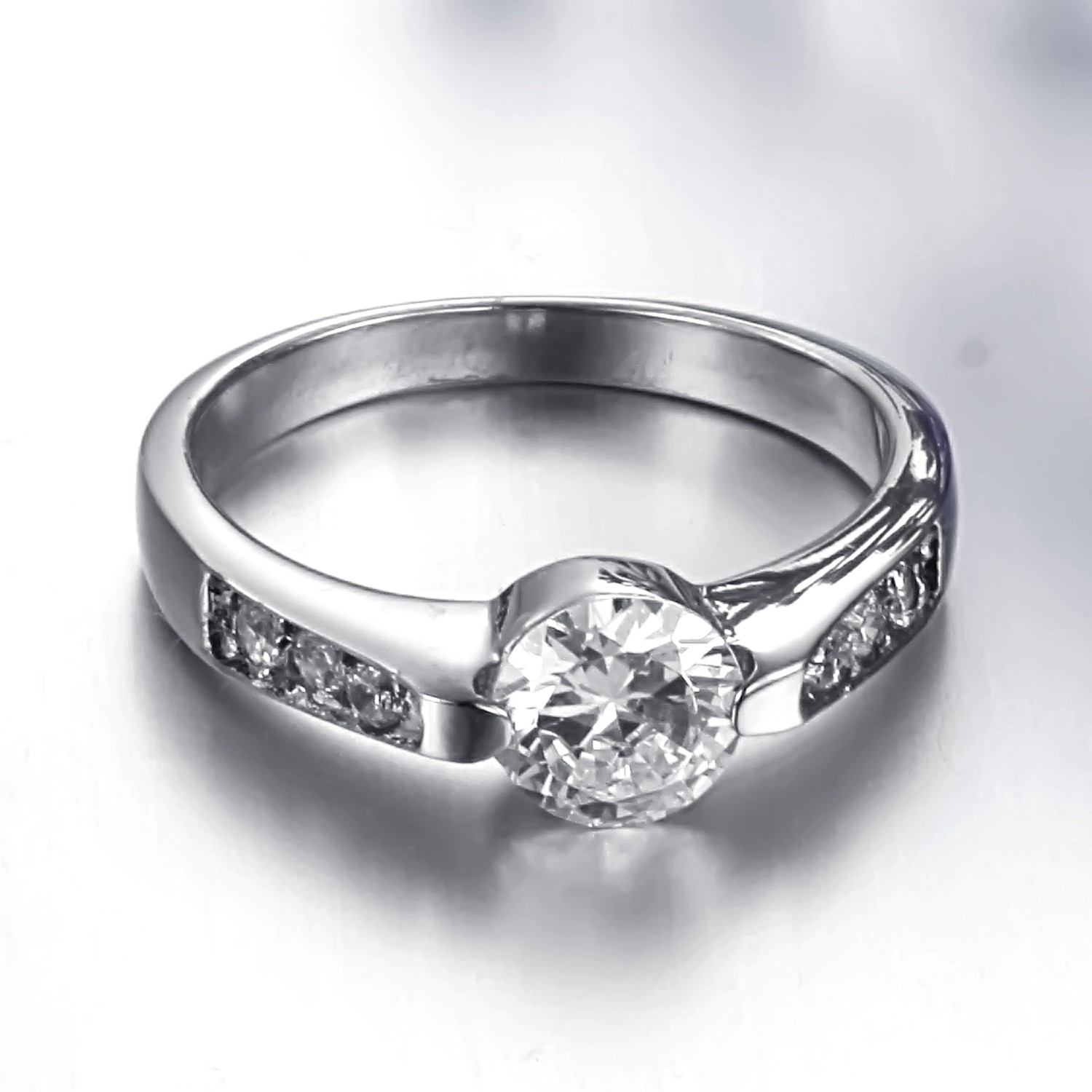 "HILLTOP BEAUTY" RING IN 316L WITH CUBIC ZIRCONIA STONES - 2