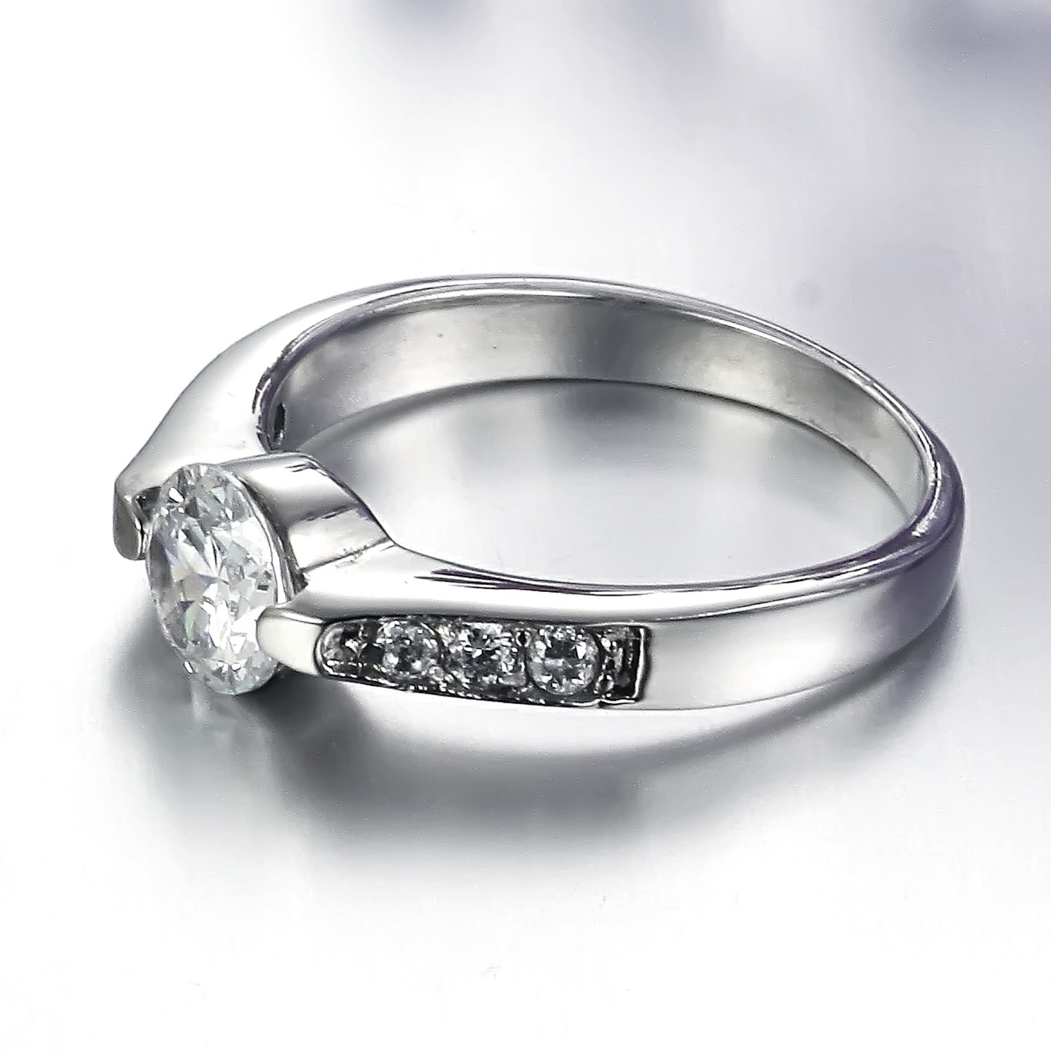"HILLTOP BEAUTY" RING IN 316L WITH CUBIC ZIRCONIA STONES - 3