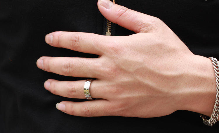 The Flame of our love - 316L Pairing rings with Cubic Zirconia - 2
