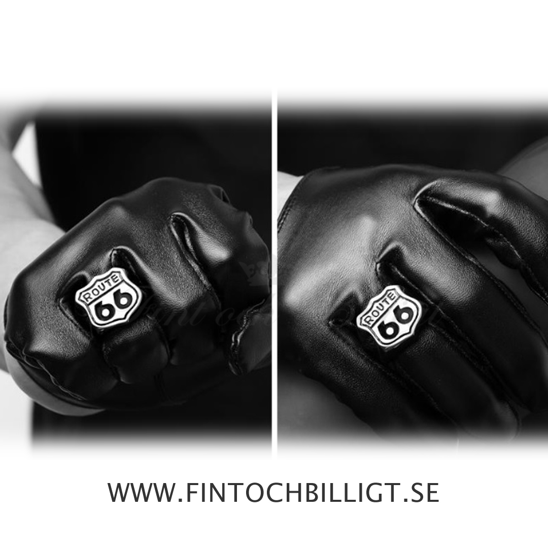Route 66 - Biker Ring Route 66 Massive Punk Ring 316L Ring i rustfrit stål - 3