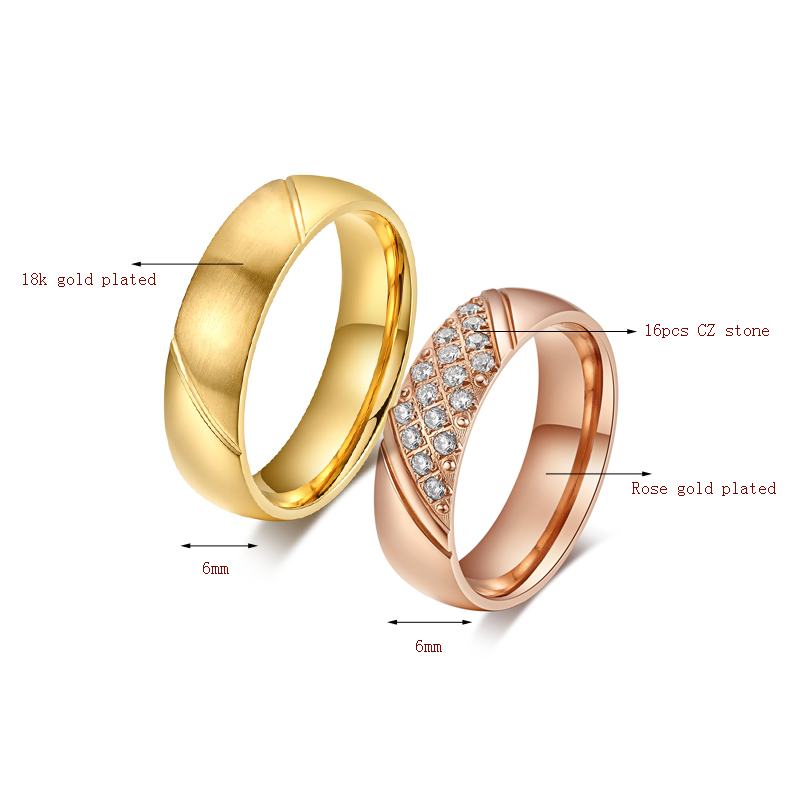 Ring Golden Vibes - 18k Guldpläterad Med & Utan CZ Diamanter - 2
