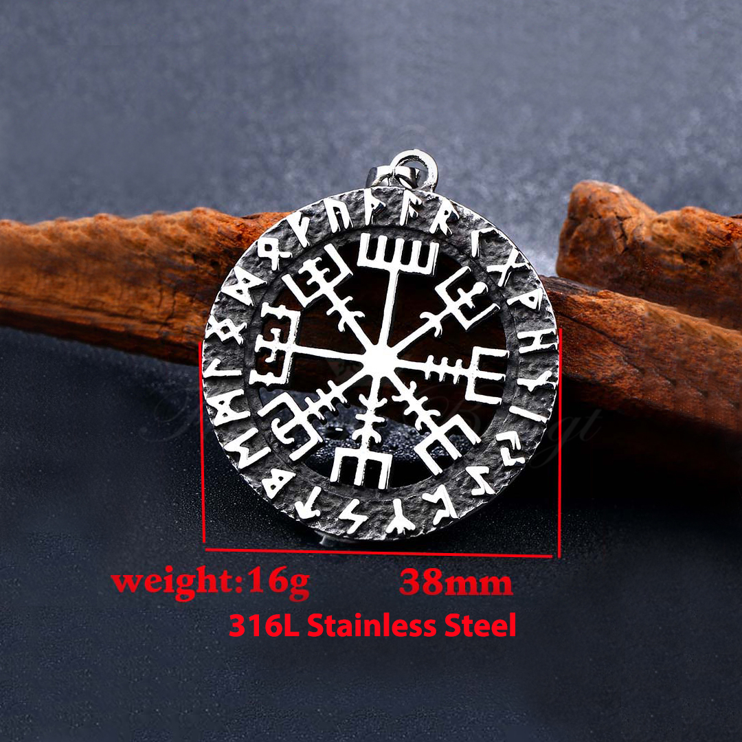 Vegvisir Viking Compass – Viking Halsband Amulett (Flera val) - 13
