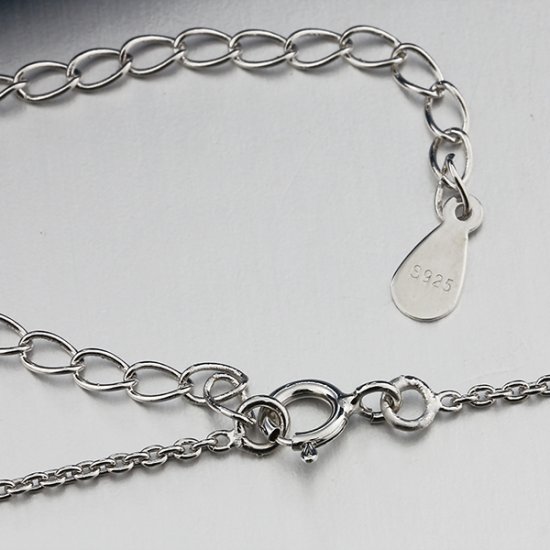 Silverhalsband Tingeling - 925s Gnistrande Älva Cubic Zirconia - 4
