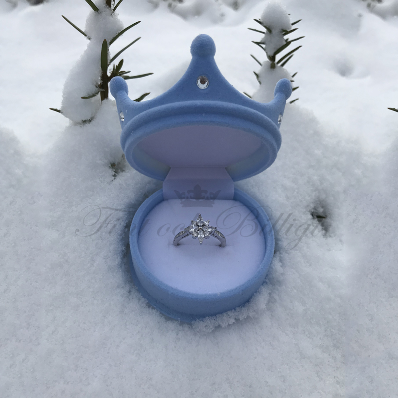 Snowflake - 925s sølvring Unikt design Cubic Zirconia - 3