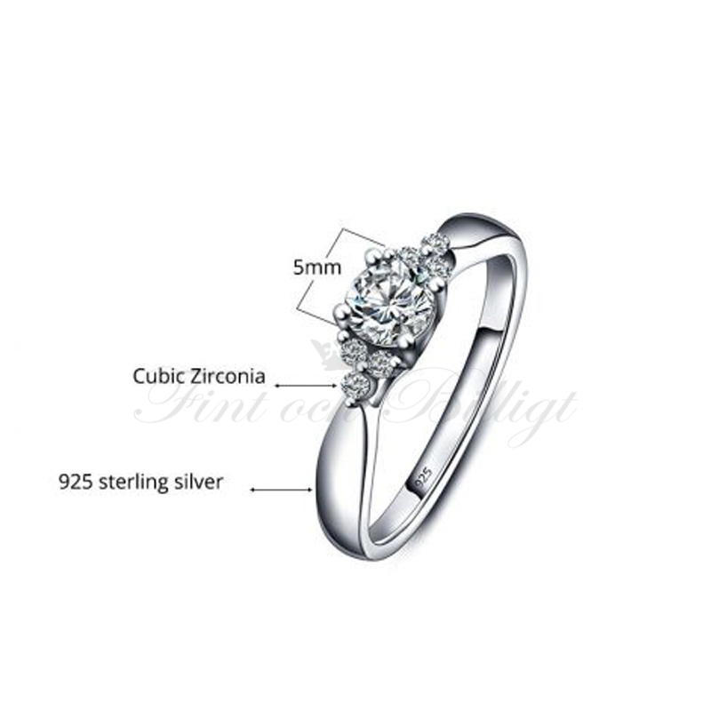 Diamond Garden - 925S Silver Ring with Cubic Zirconia - 3