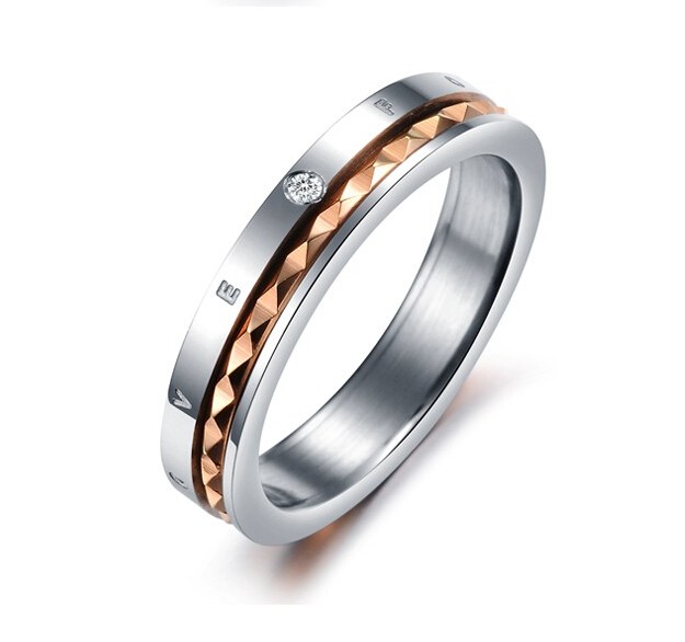 Parringe - Roterbar Sort & Rose Guld 316L Stål - Love Forever - 4