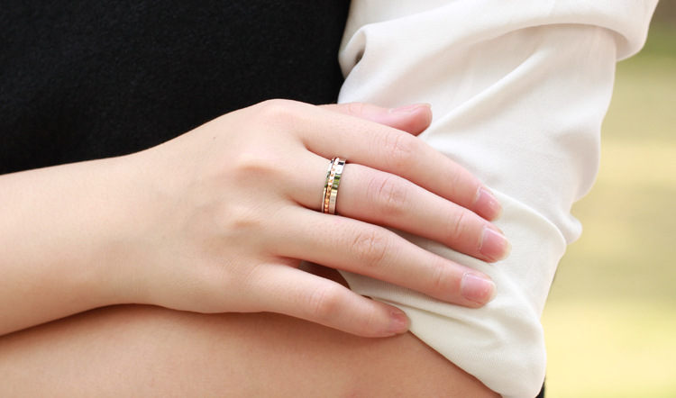 Parringe - Roterbar Sort & Rose Guld 316L Stål - Love Forever - 3