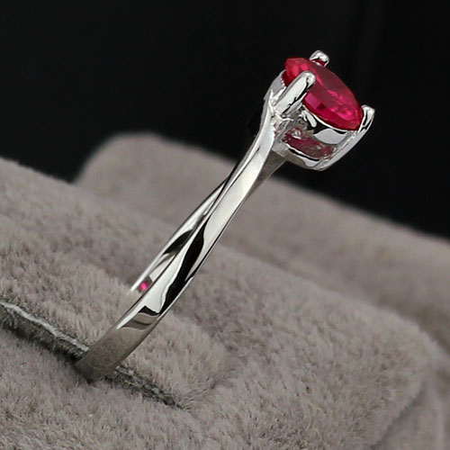 Lady 925s Silverring med Rubinröd Cubic Zirconia - 3