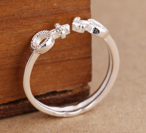 Her and Him - Handgjord 925s Silverring med Symbol för Man och Kvinna Onesize - 6