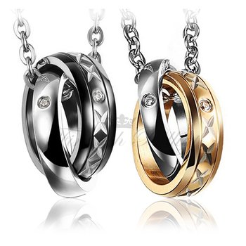 Mr And Mrs X - Par Halsband med Cubic Zirconia (st)