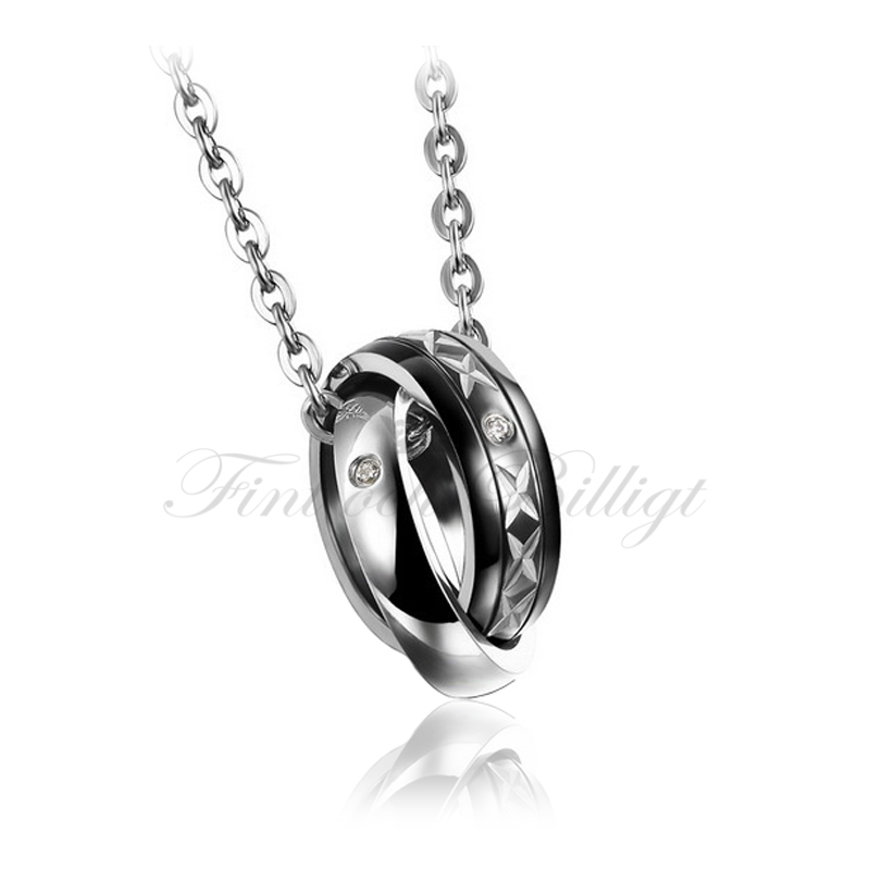 Mr And Mrs X - Par halskæde med Cubic Zirconia (pc) - 2