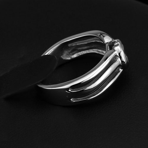 Utsökt 316 rostfritt stål ring med CZ  - 3