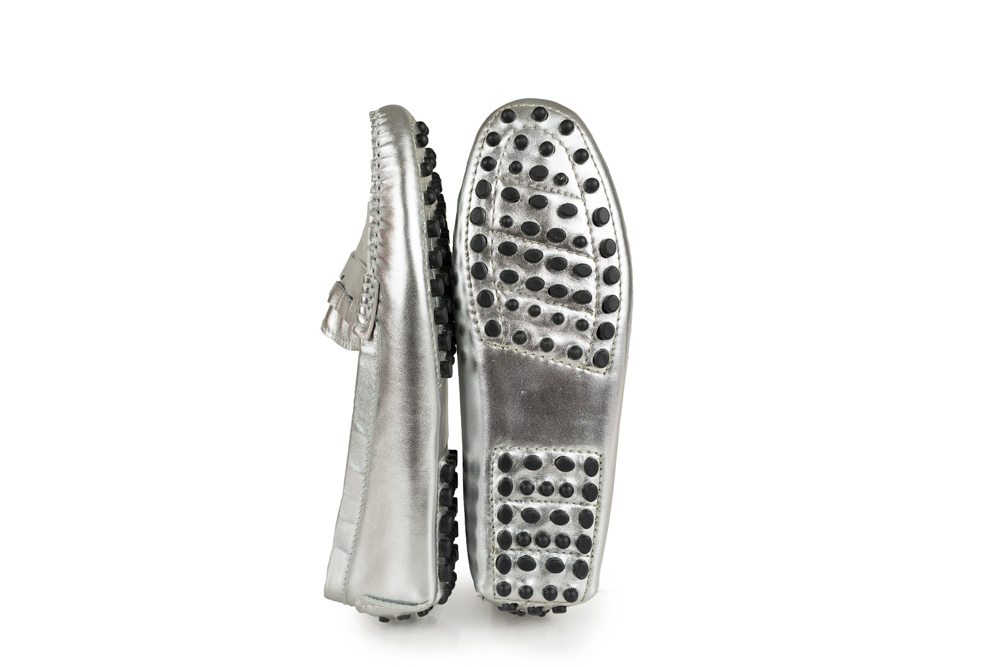 Silver store driving shoes