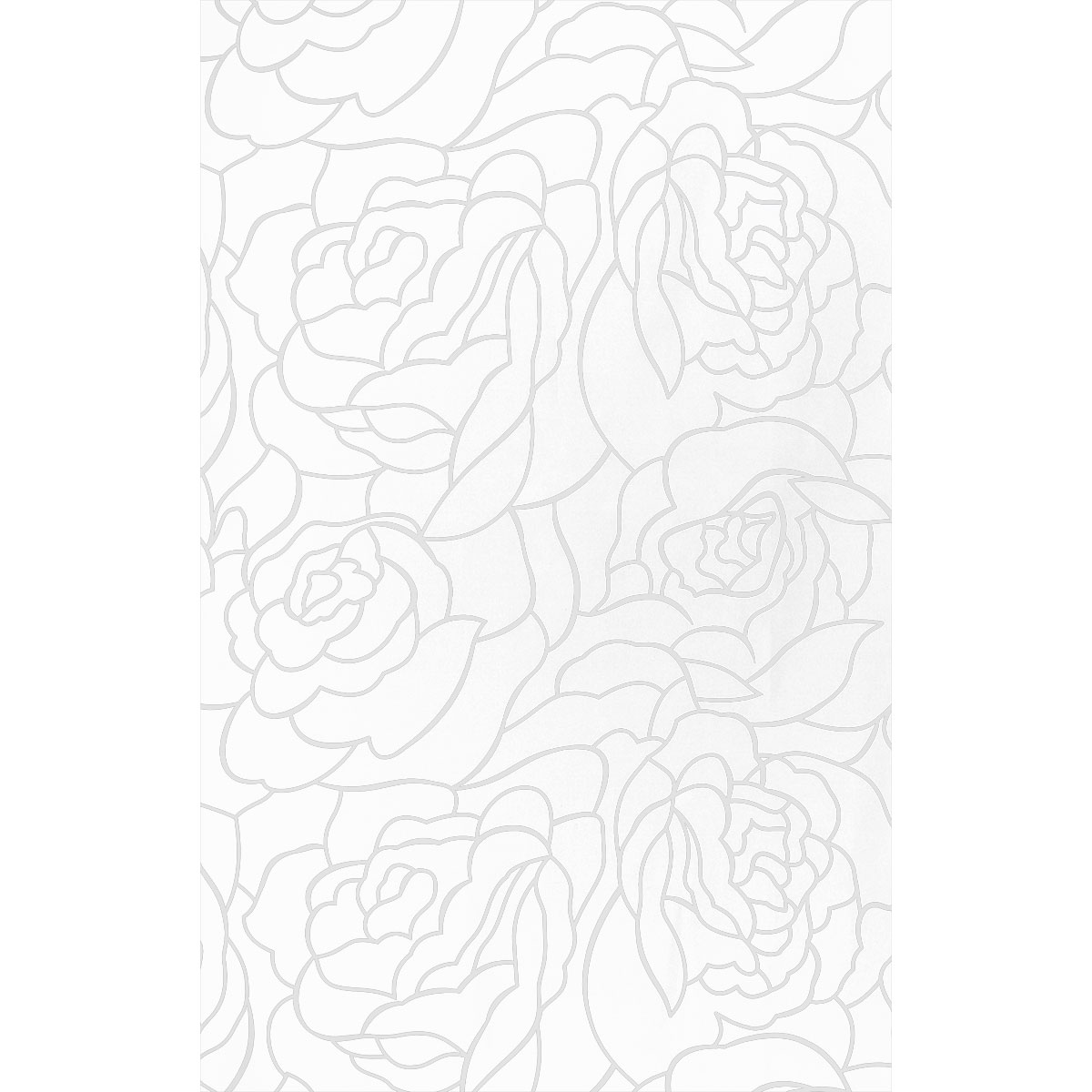 Zasłona łazienkowa ROSES LINE biała