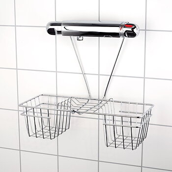 Półka łazienkowa pod baterię chrom