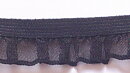 Svart resårband med organza 14 mm