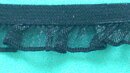 Svart resårband med organza 14 mm