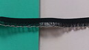 Svart resårband med organza 14 mm