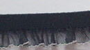 Svart resårband med organza 14 mm